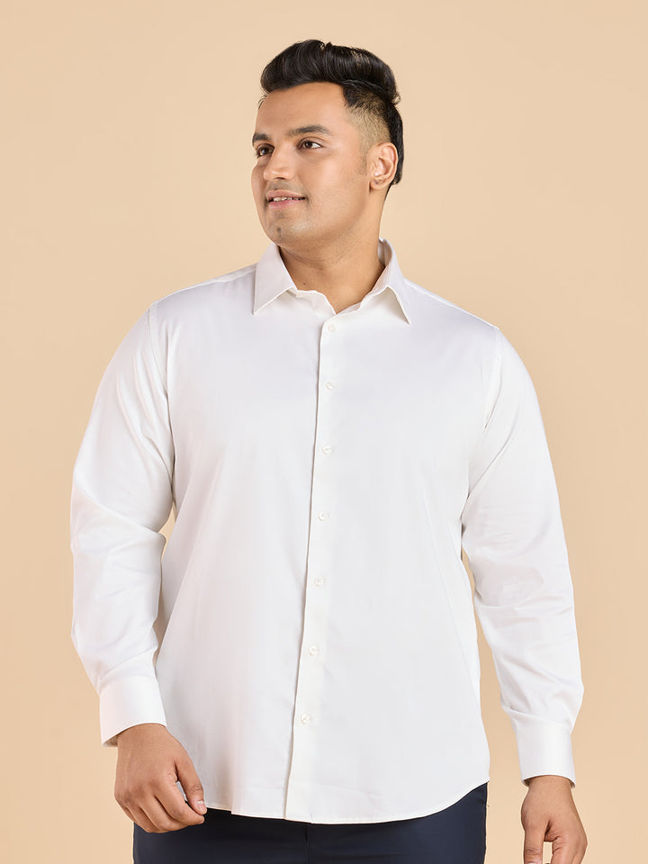 Move In Style Solid Satin Shirt