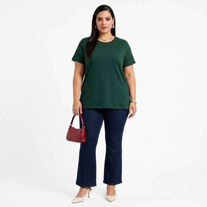 PLUS SIZE WOMEN’S SOLID TSHIRT | XL-7XL