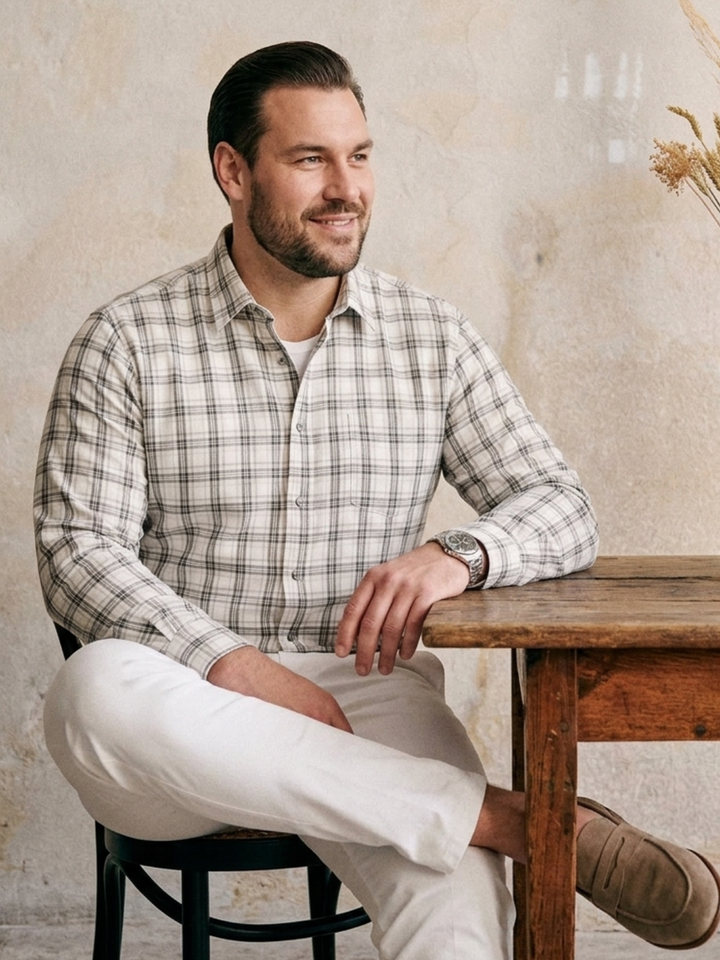 PLUS SIZE MEN CHECK SHIRT| XL-7XL