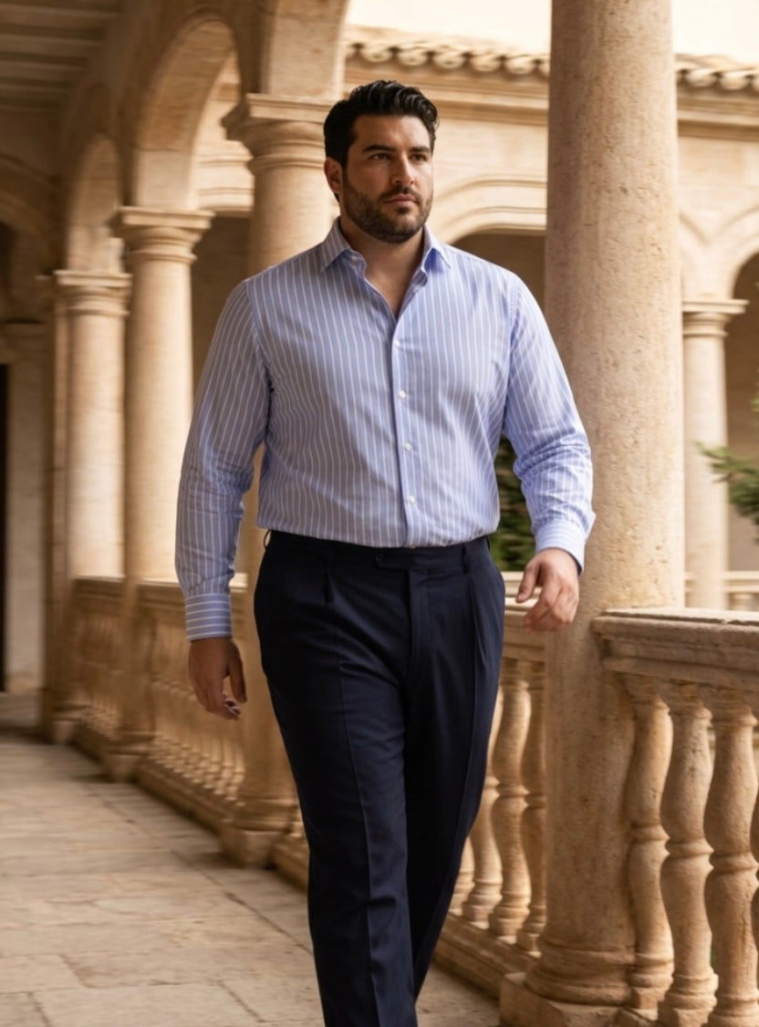 PLUS SIZE MEN STRIPE SHIRT| XL-7XL