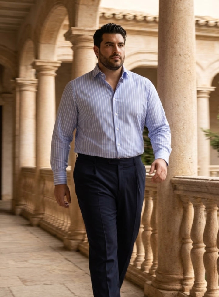 PLUS SIZE MEN STRIPE SHIRT| XL-7XL