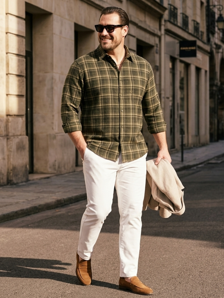 PLUS SIZE MEN CHECK SHIRT| XL-7XL