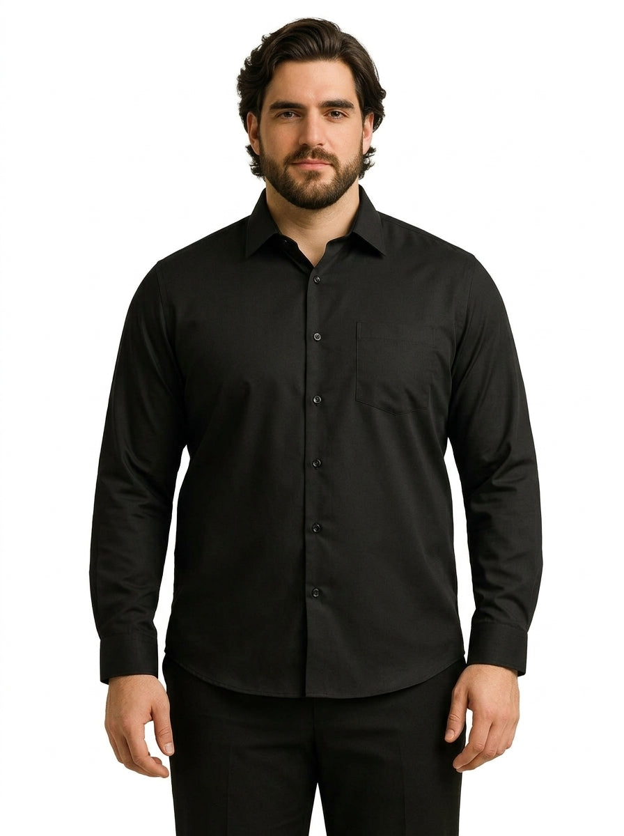 PLUS SIZE SOLID GIZASHIRT FOR MEN | XL-7XL