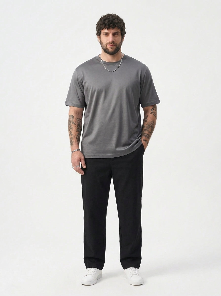 PLUS SIZE MERCERIZED COTTON T-SHIRT FOR MEN | XL-7XL