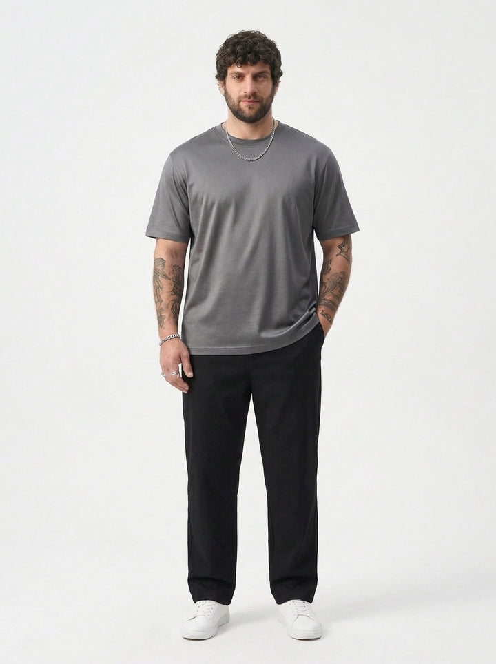 PLUS SIZE MERCERIZED COTTON T-SHIRT FOR MEN | XL-7XL