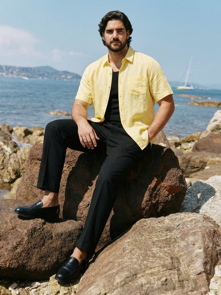 BIG HELLO - THE PLUS LIFE-Men Holiday Shirts