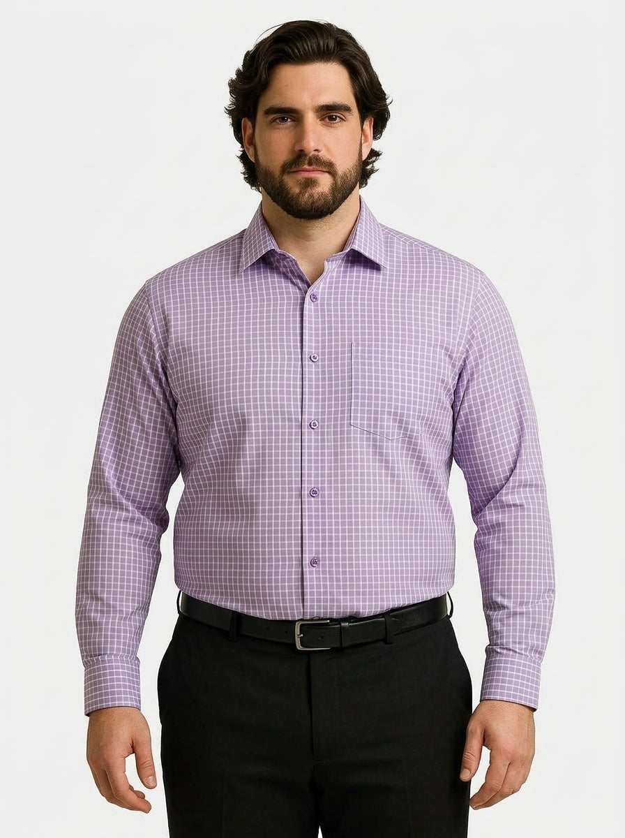 PLUS SIZE CHECK GIZA SHIRT FOR MEN | XL-7XL
