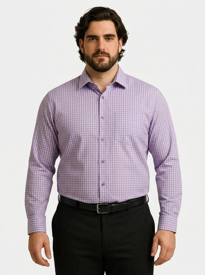 PLUS SIZE CHECK GIZA SHIRT FOR MEN | XL-7XL