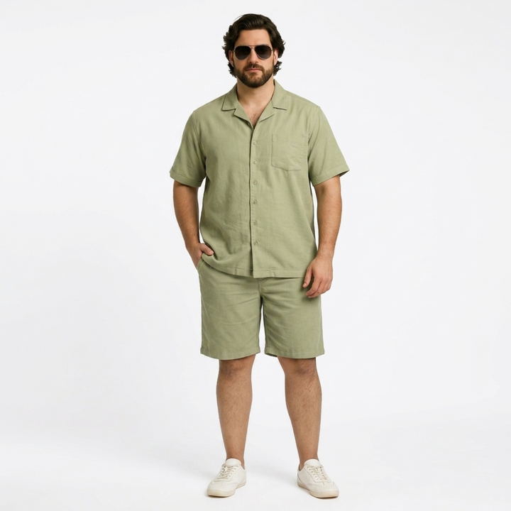 PLUS SIZE MEN SOLID SHIRT | XL-7XL