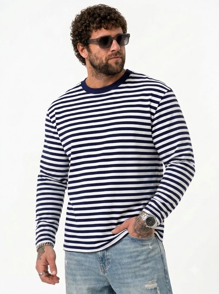 PLUS SIZE MEN STRIPER T-SHIRT | XL-7XL
