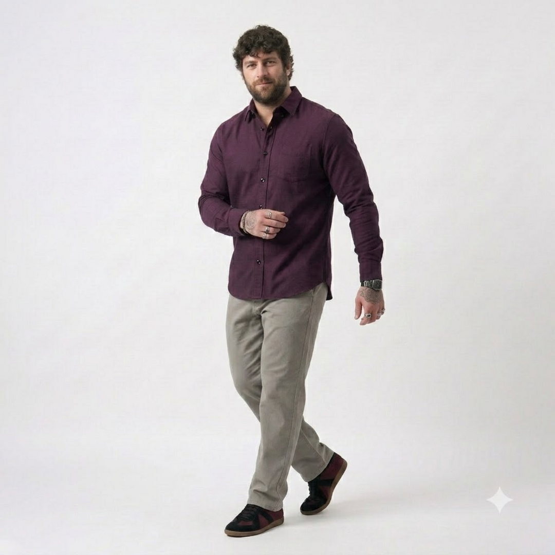 PLUS SIZE SOLID OXFORD FOR MEN | XL-7XL