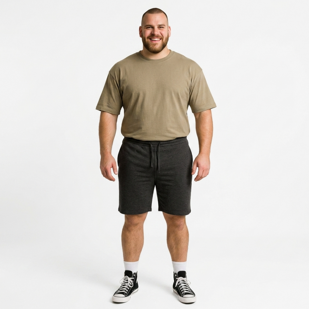 PLUS SIZE MEN KNIT LOUNGE SHORTS | XL-7XL