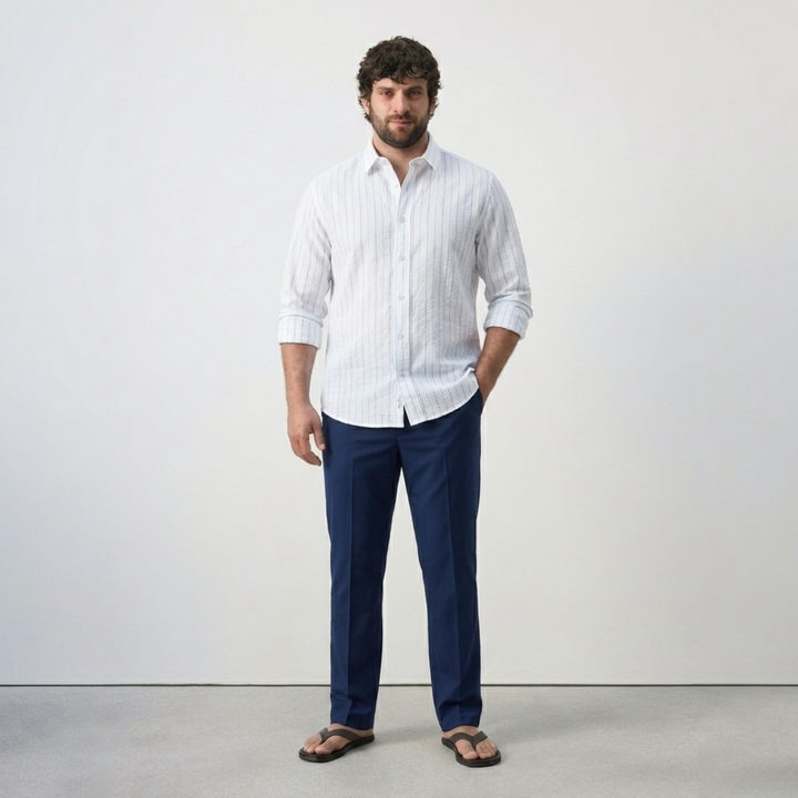 PLUS SIZE STRIPE SHIRT FOR MEN | XL-7XL
