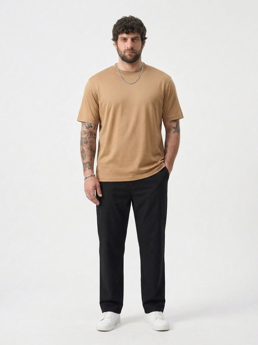 PLUS SIZE MERCERIZED COTTON T-SHIRT FOR MEN | XL-7XL