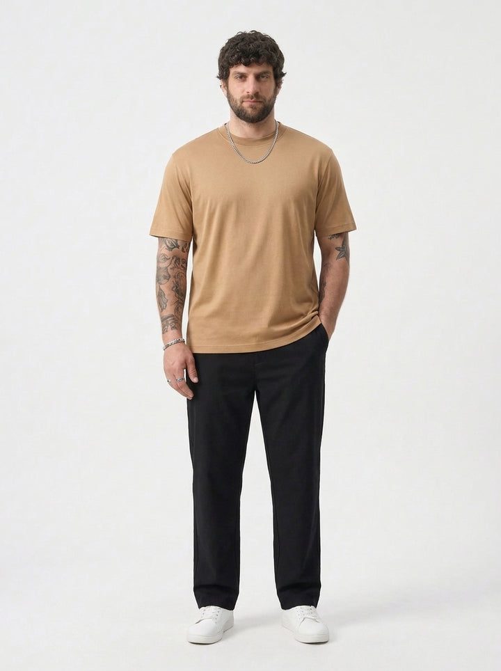 PLUS SIZE MERCERIZED COTTON T-SHIRT FOR MEN | XL-7XL