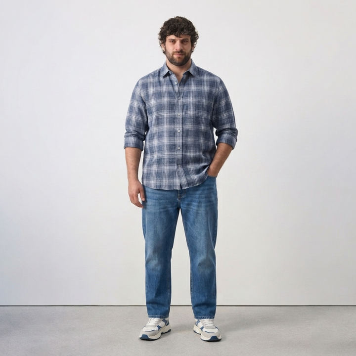 PLUS SIZE MEN’S CHECK SHIRT | XL-7XL