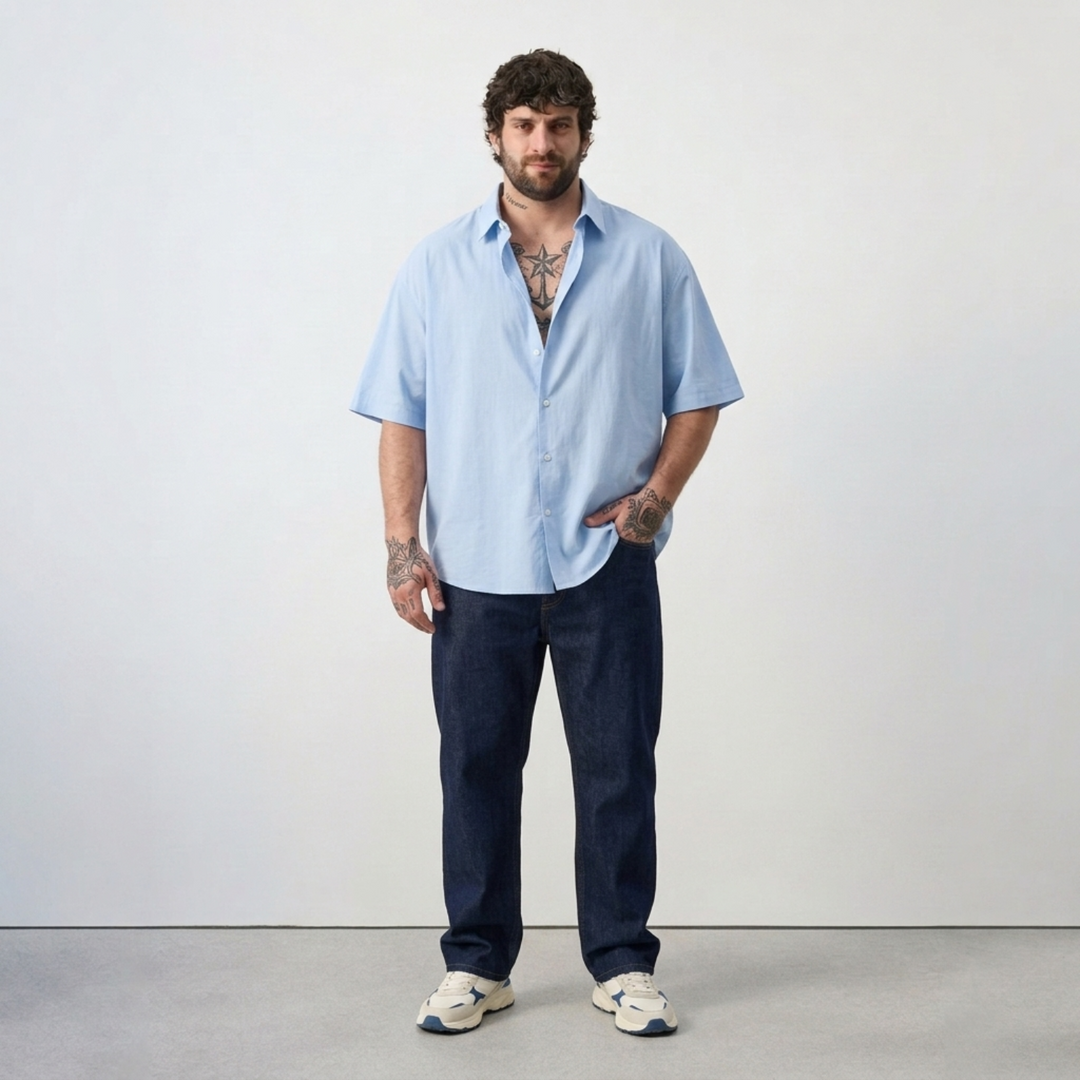 PLUS SIZE MEN’S SOLID SHIRT | XL-7XL