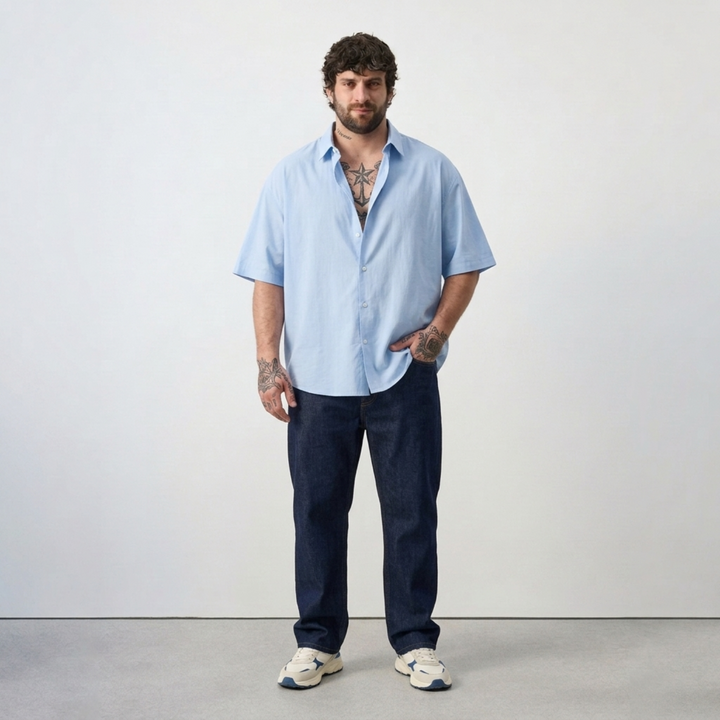 PLUS SIZE MEN’S SOLID SHIRT | XL-7XL