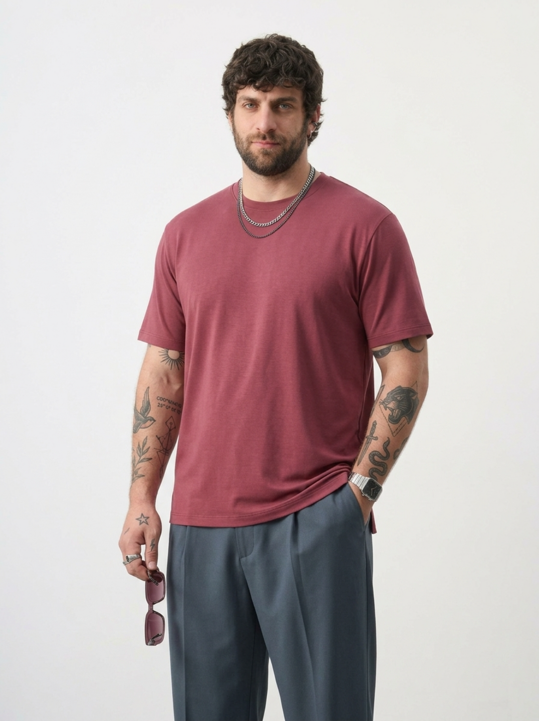 PLUS SIZE BAMBOO COTTON LYCRA T-SHIRT FOR MEN | XL-7XL
