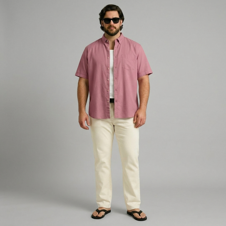 PLUS SIZE SOLID SHIRT FOR MEN | XL-7XL