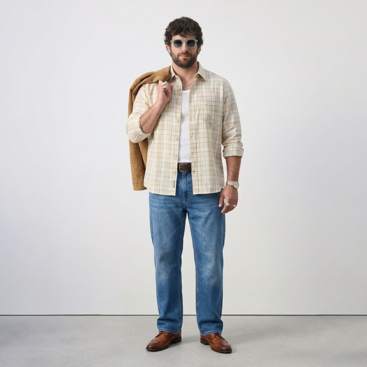 PLUS SIZE MEN’S CHECK SHIRT | XL-7XL