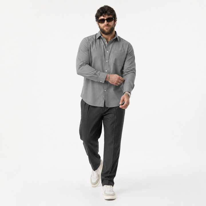 PLUS SIZE SOLID SHIRT FOR MEN | XL-7XL