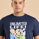 PLUS SIZE STRUCTURE KNIT GRAPHIC T-SHIRT FOR MEN | XL-7XL