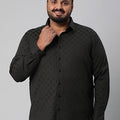 Plus Size Self-Dobby Egyptian Giza Check Shirt | XL-7XL