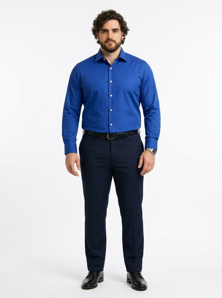 PLUS SIZE SOLID GIZA SHIRT FOR MEN | XL-7XL