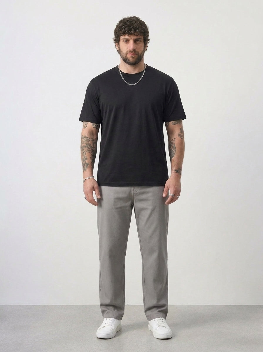 PLUS SIZE MERCERIZED COTTON T-SHIRT FOR MEN | XL-7XL