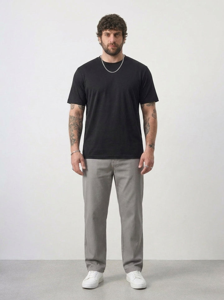 PLUS SIZE MERCERIZED COTTON T-SHIRT FOR MEN | XL-7XL