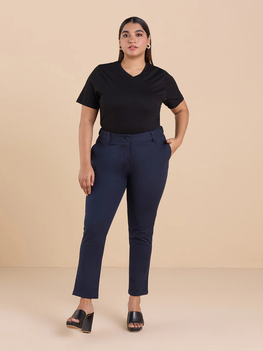 Knitted Nylon Stretch Trouser | XL-7XL