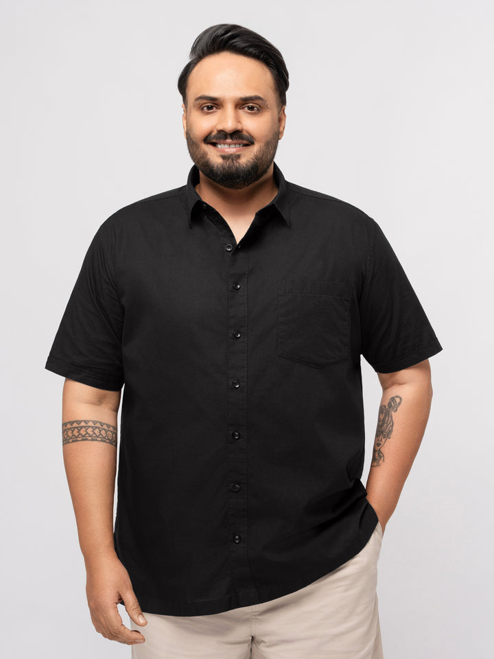 Plus size Soft Cotton Lounge Half Sleeve Shirt For Men | XL-7XL