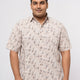 Plus size Tropical Printed Cotton Holiday Half Sleeve Shirt For Men | XL-7XL