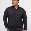 Plus size Printed Stretch Satin Party Shirt For Men | XL-7XL