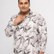 Plus size Printed Stretch Satin Party Shirt For Men | XL-7XL