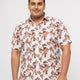 Plus size Tropical Printed Cotton Linen Holiday Shirt For Men | XL-7XL