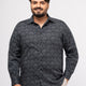 Plus size Printed Stretch Satin Party Shirt For Men | XL-7XL