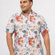 Plus size Tropical Printed Cotton Linen Holiday Shirt For Men | XL-7XL