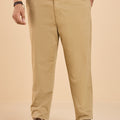 Plus Size Structure Print Auto Adjust Waist Stretch Chino | XL-7XL