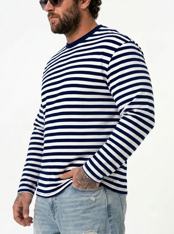 PLUS SIZE MEN STRIPER T-SHIRT | XL-7XL