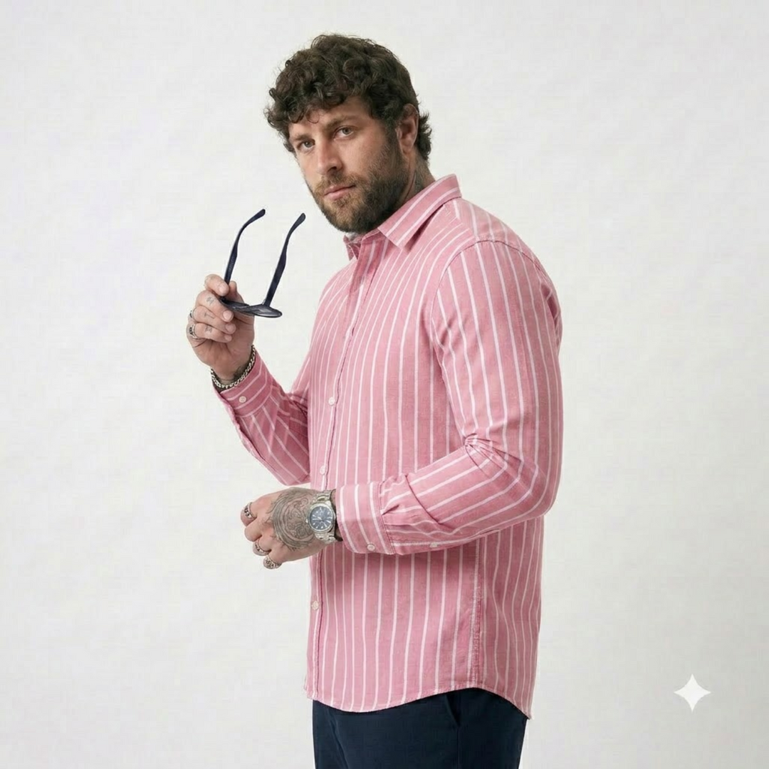 PLUS SIZE STRIPE SHIRT FOR MEN | XL-7XL