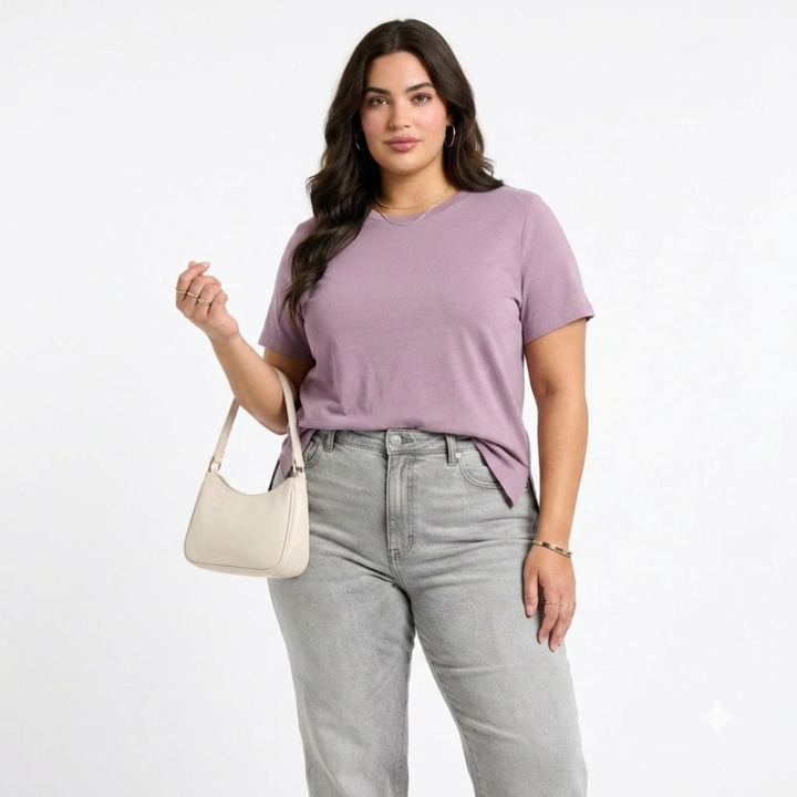 PLUS SIZE WOMEN’S SOLID TSHIRT | XL-7XL