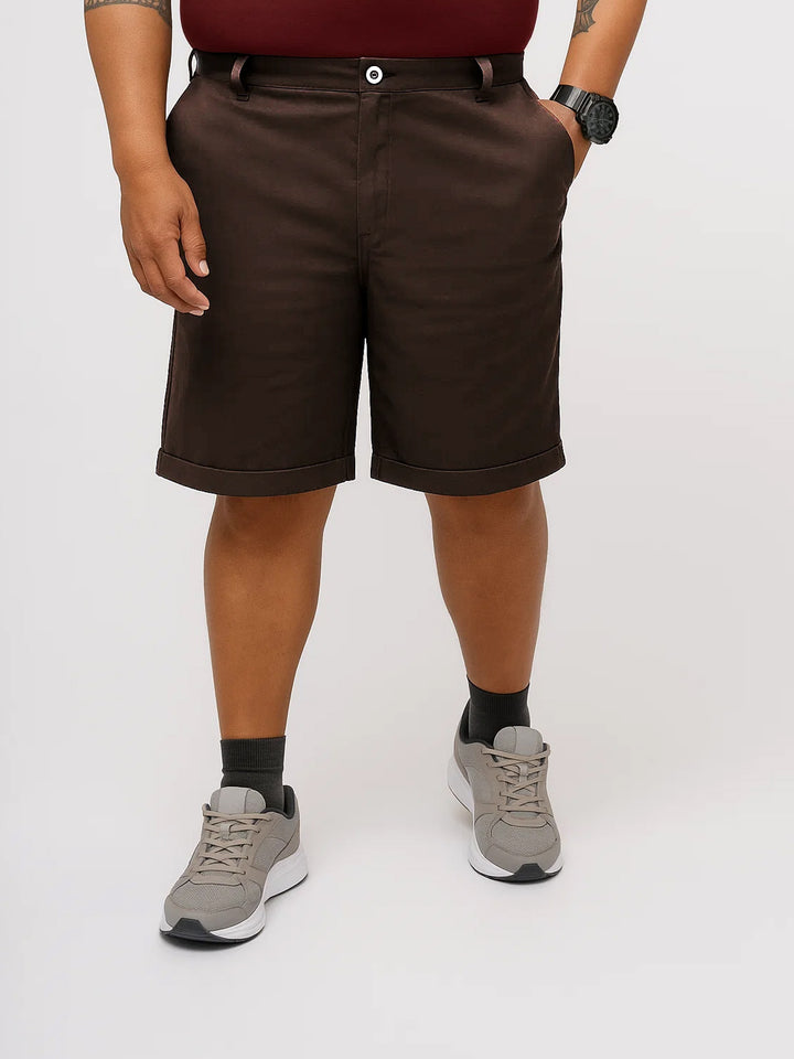 PLUS SIZE SOLID TWILL HOLIDAY CITY SHORTS FOR MEN | XL-7XL