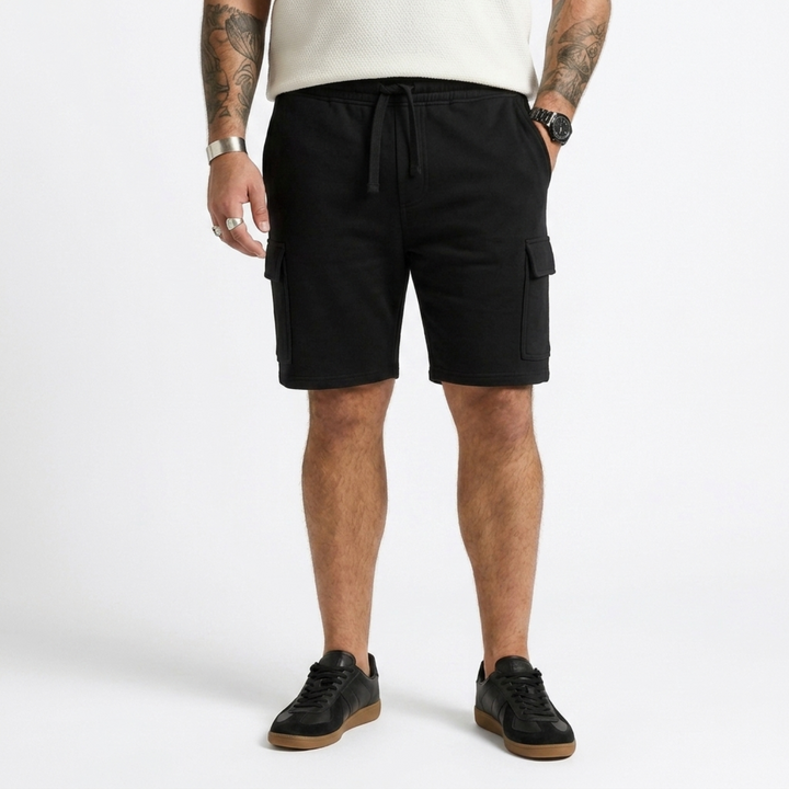 PLUS SIZE MEN’S KNIT CARGO LOUNGE SHORT | XL-7XL