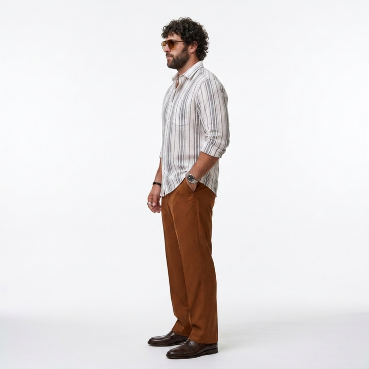 PLUS SIZE MEN’S STRIPE SHIRT | XL-7XL
