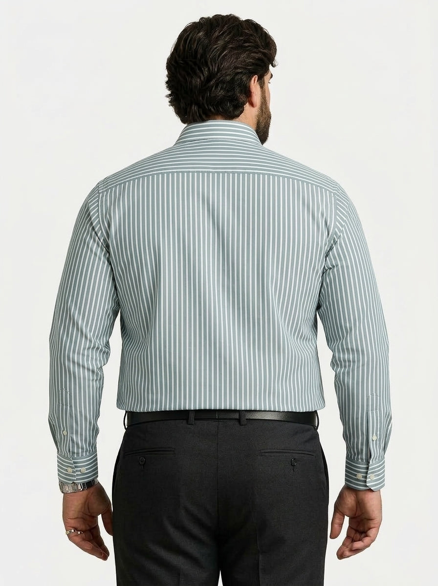 PLUS SIZE STRIPE GIZA SHIRT FOR MEN | XL-7XL