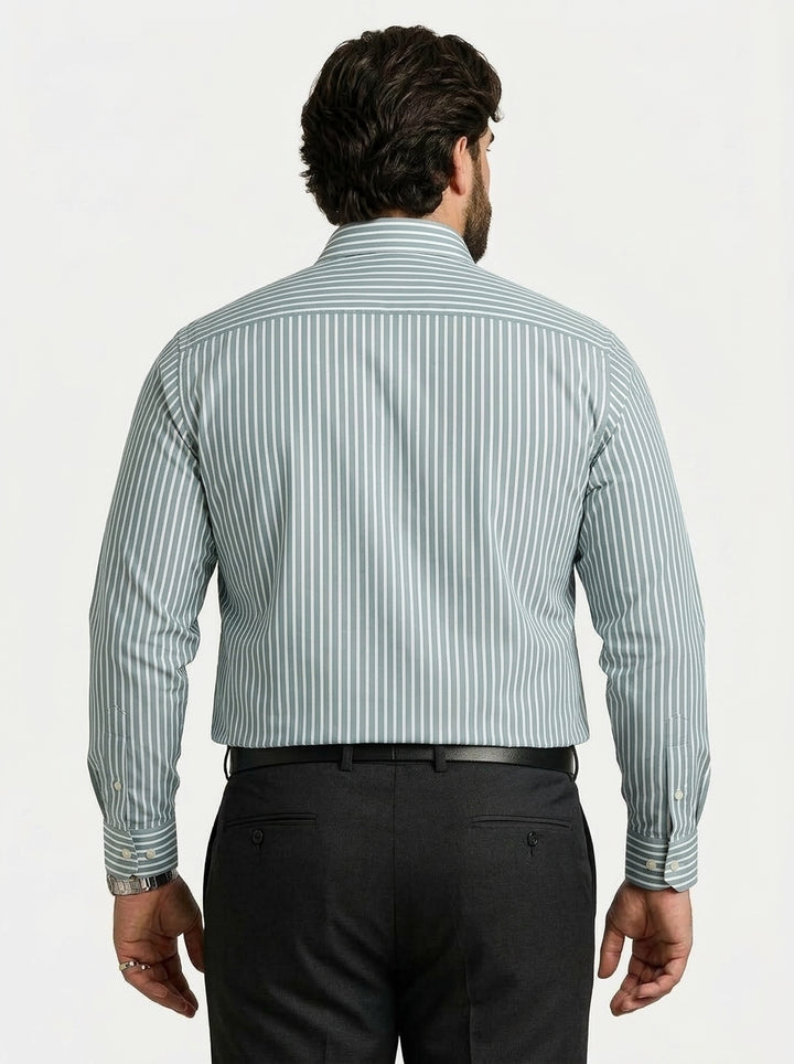 PLUS SIZE STRIPE GIZA SHIRT FOR MEN | XL-7XL