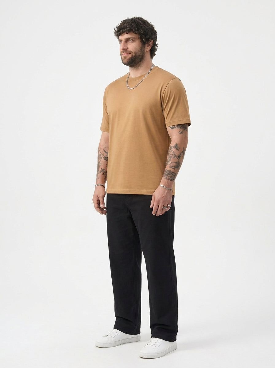 PLUS SIZE MERCERIZED COTTON T-SHIRT FOR MEN | XL-7XL