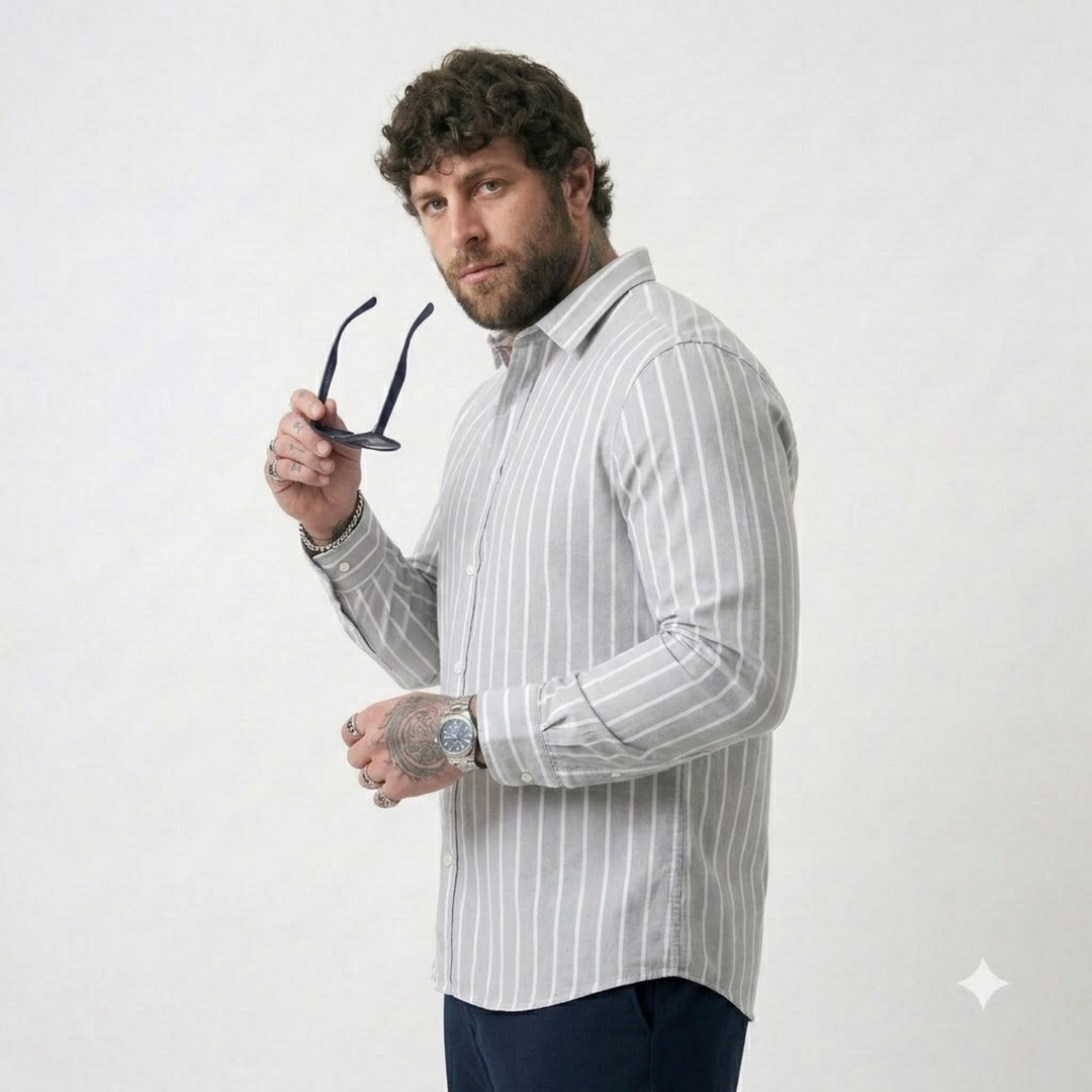 PLUS SIZE STRIPE SHIRT FOR MEN | XL-7XL